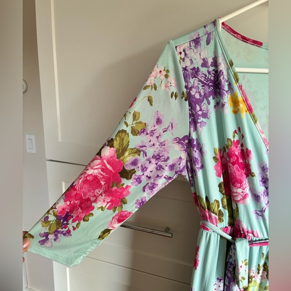 Pinkblush Maternity Floral 3/4 Sleeve Maxi Dress - Picture 4 of 7